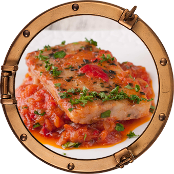 Pescado do alasca com tomate