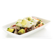 lombos de pescada e legumes