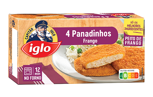 Embalagem 4 panadinhos de frango Capitão Iglo