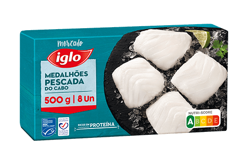 8 medalhões de pescada - 500g