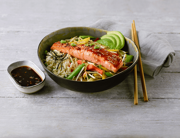 Bowl de Salmão com Molho Teriyaki