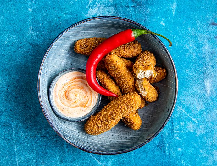 Chicken-free Fingers com maionese de chipotle