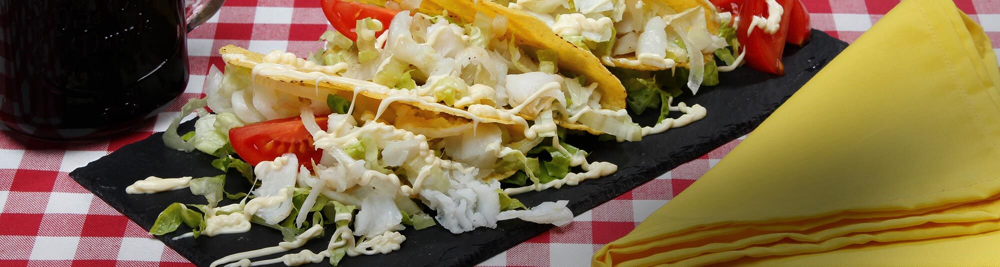 tacos mexicanos de peixe