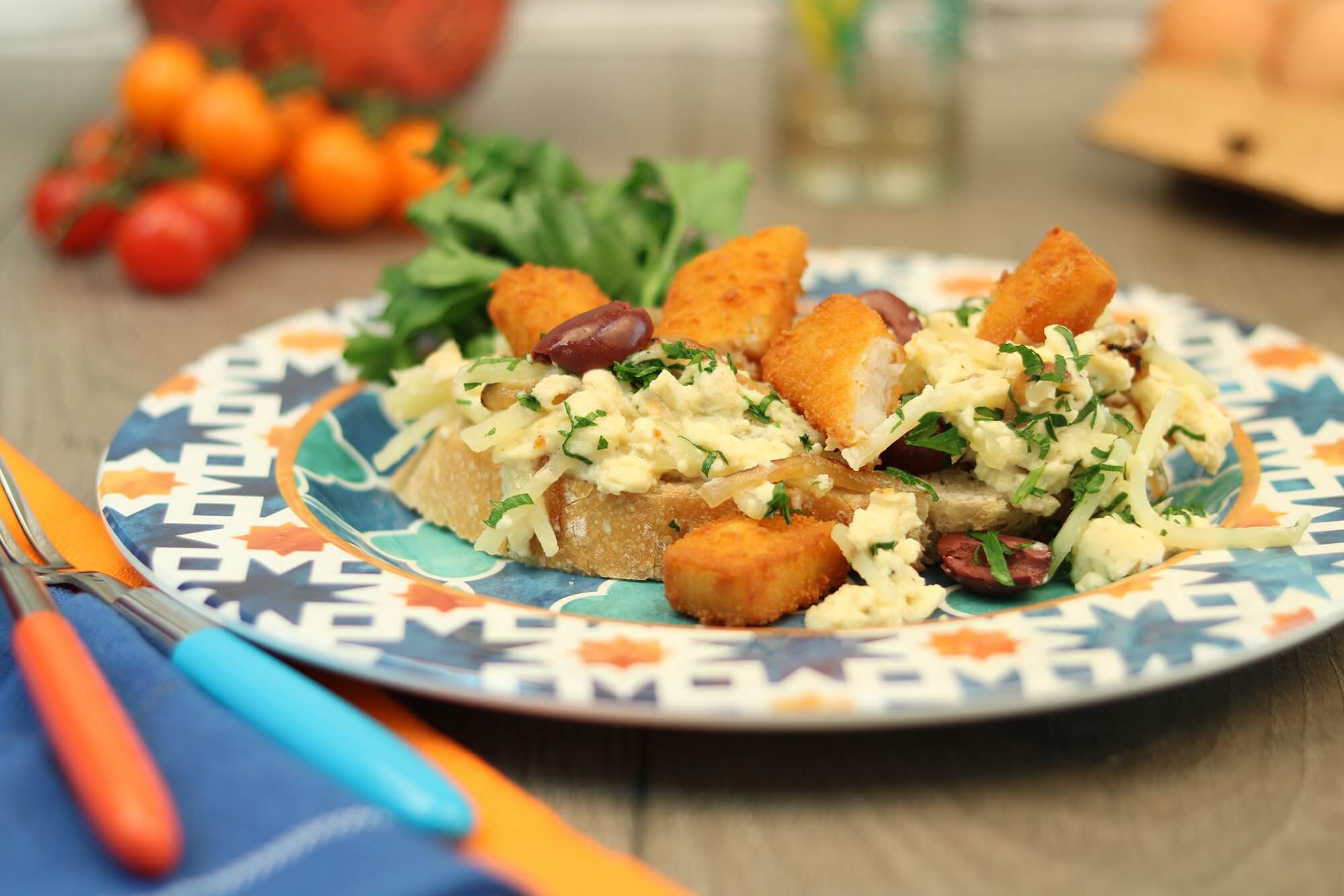 sandwich de douradinhos e feijao