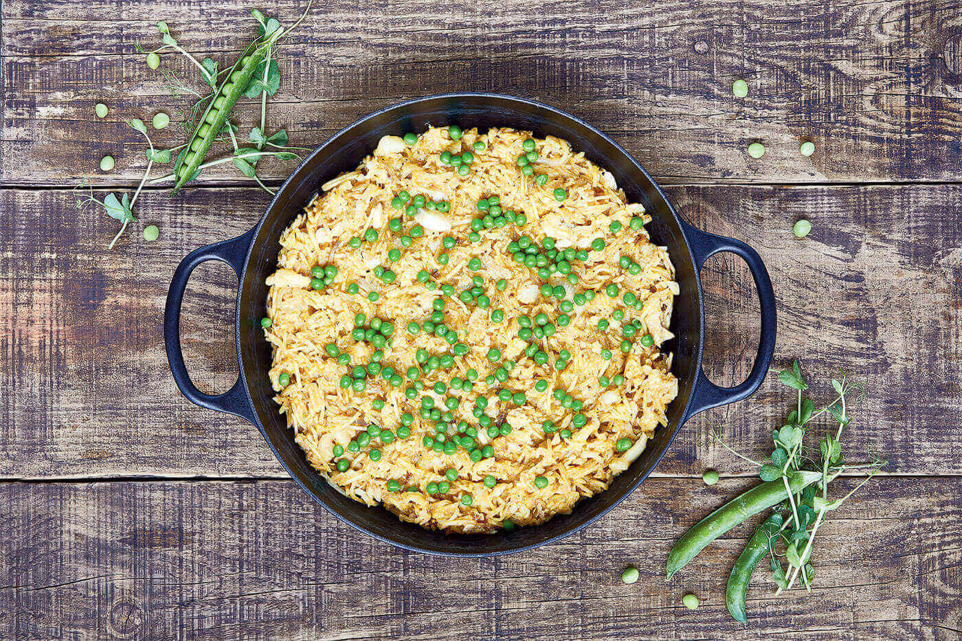 bacalhau à brás com ervilhas iglo