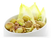 Salada de castanhas, bacon e noz